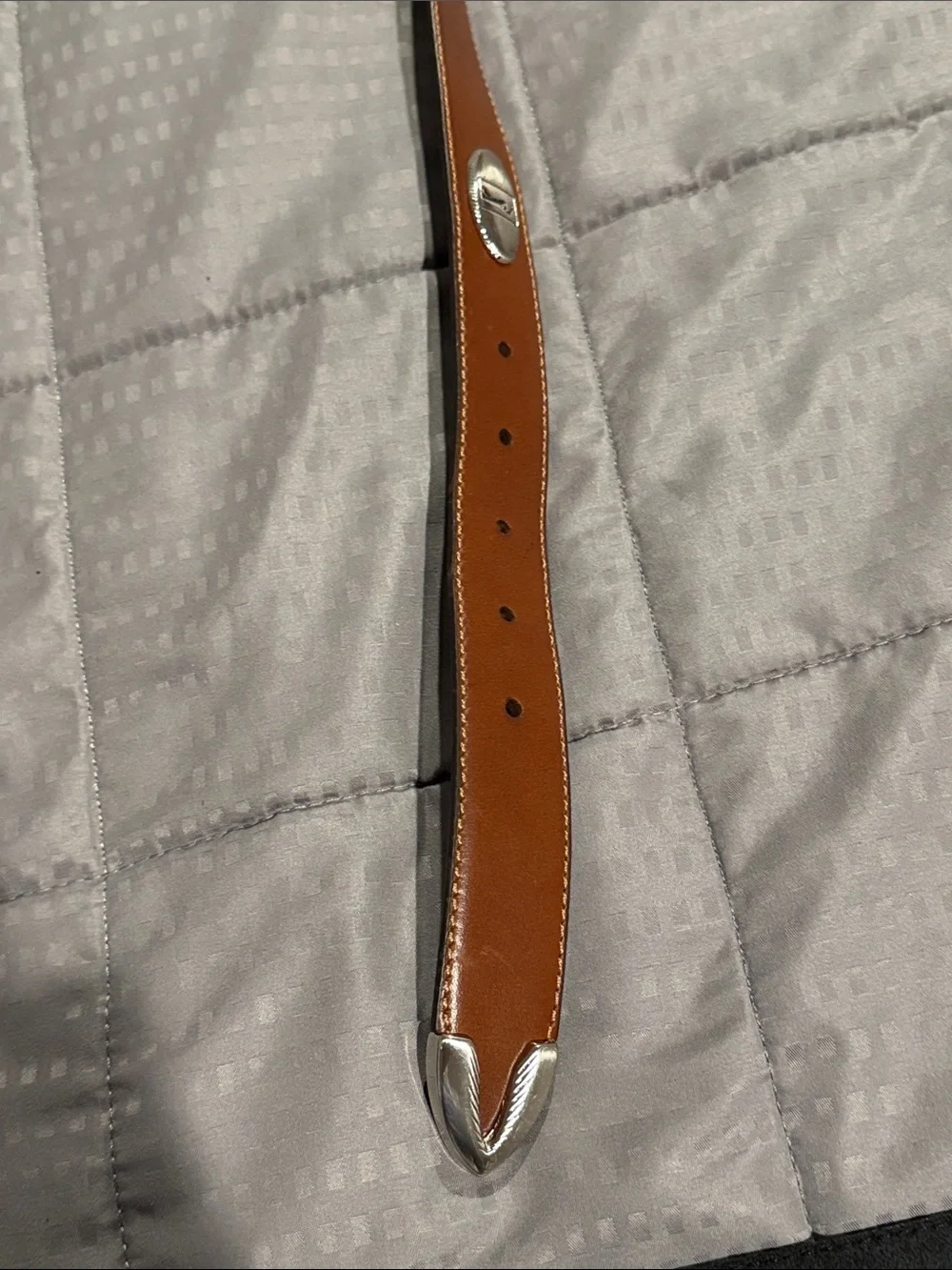 PGA set of 2 Black and Brown 50” Leather Belt set with Silver Oval Accents